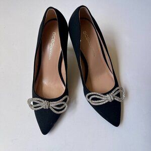BCBGeneration Anna Pump Black Heels Bow Tie Size 6.5